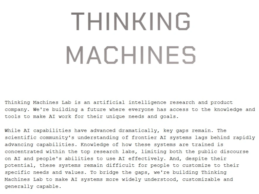 Thinking Machines Lab